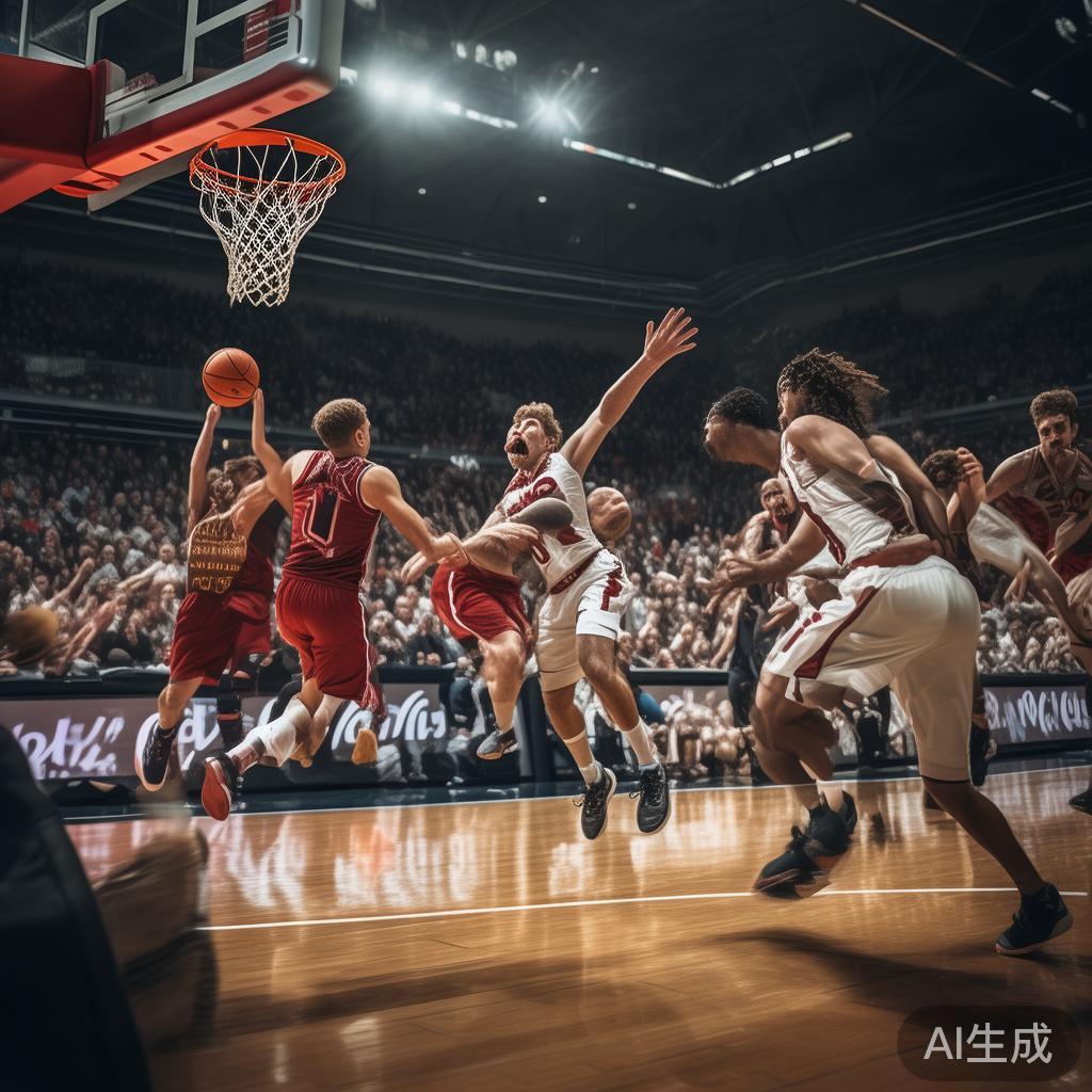 在一次激烈的比赛中，双方比分一直胶着。比赛最后几秒