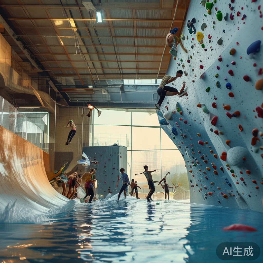 极限运动和特色运动
滑板、攀岩、冲浪和极限飞盘等